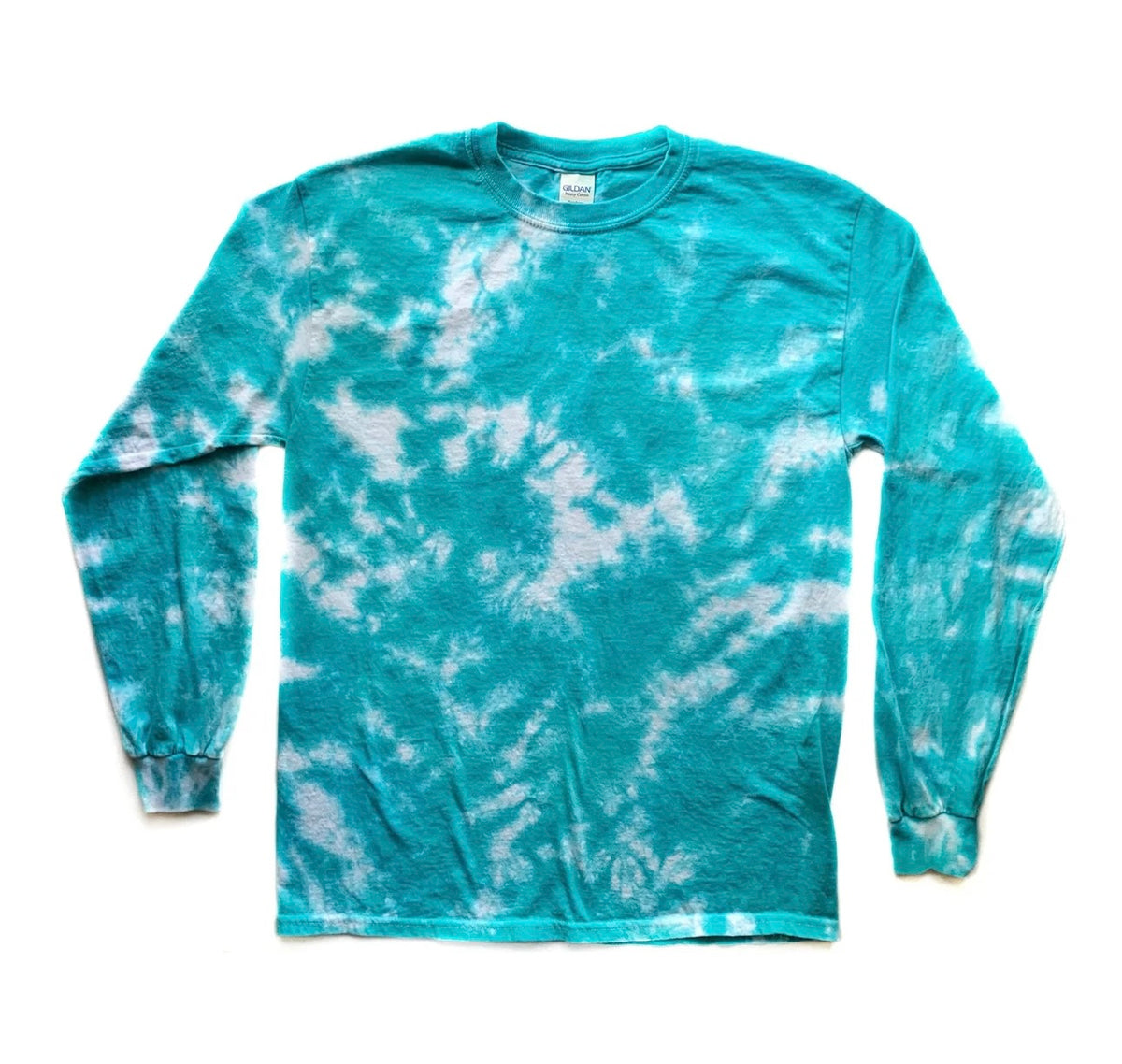 T-shirt Tie Dye V-Neck Colortone - Taille XS à 3XL - Coton - Style Années 80 Lagoon