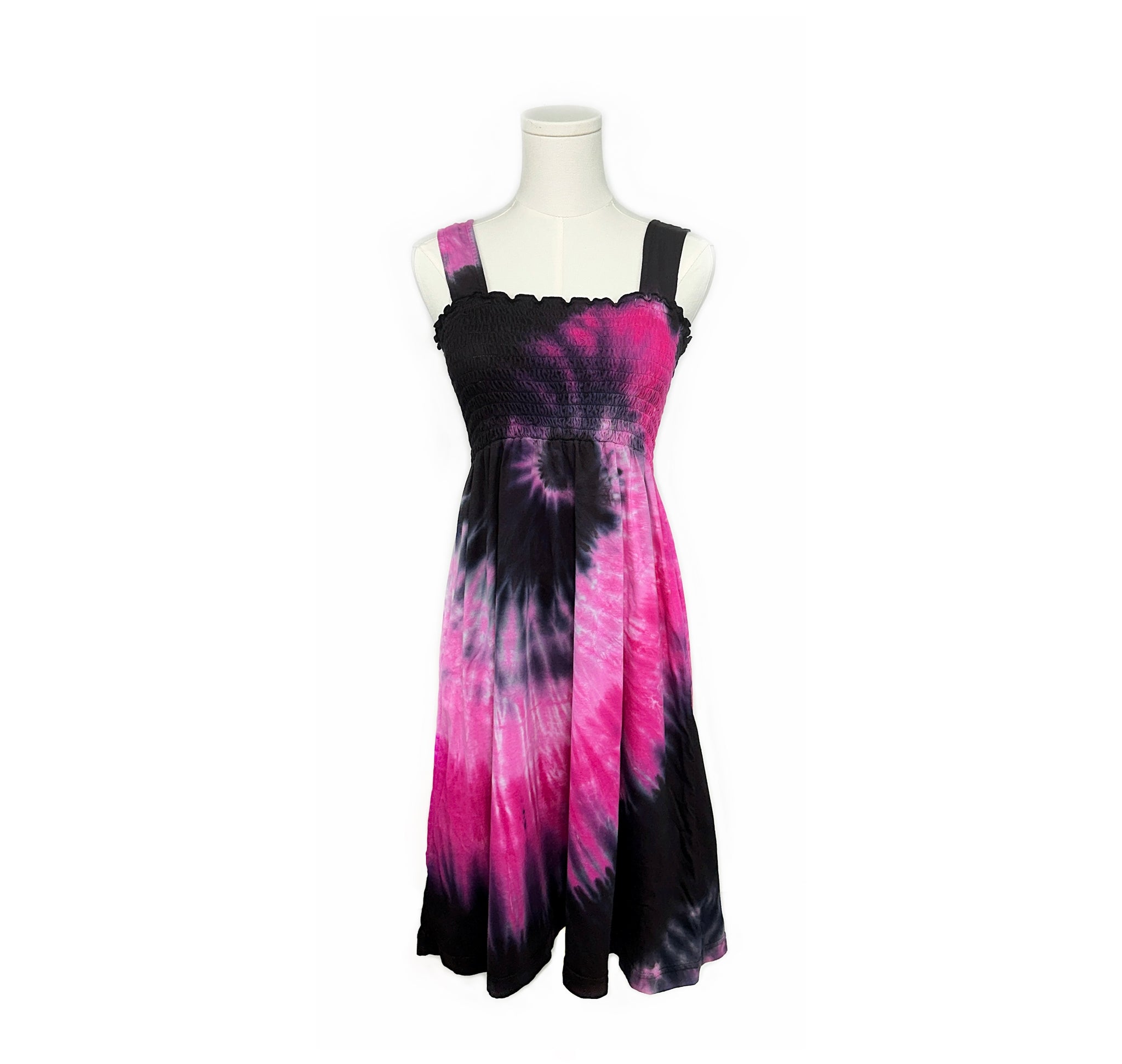 pink dye dress Adult Tie Dye Dress in Fuchsia/Navy XL